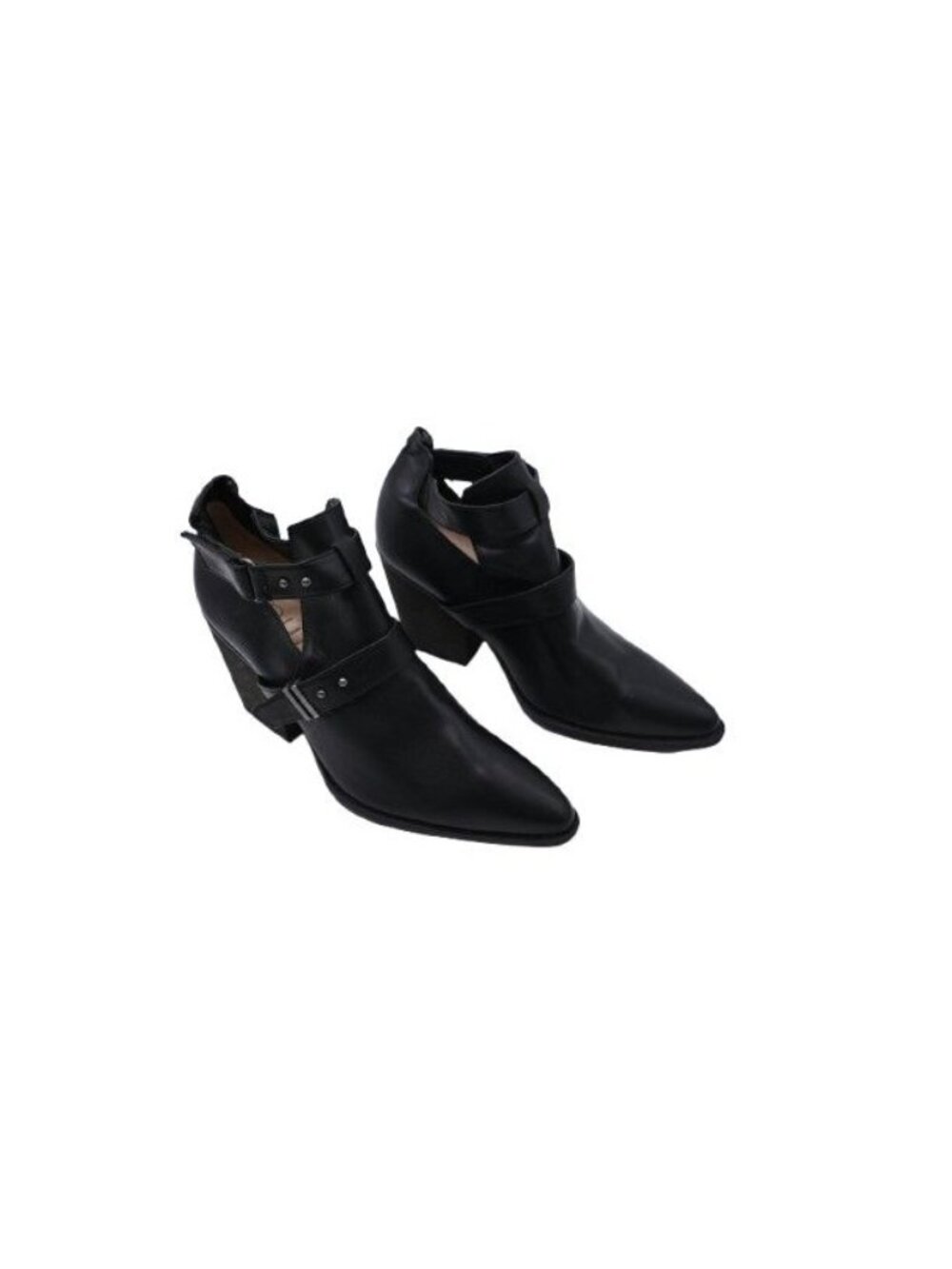 SOUL Naturalizer Matcha Ankle Boot Black Size 7.5 Chunky Heel Western